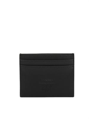 Portacarte Pinko in pelle nera in DONNA