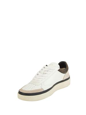 Sneakers Pads Ghoud Venice in pelle bianca e inserti marroni in UOMO