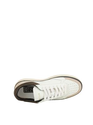 Sneakers Pads Ghoud Venice in pelle bianca e inserti marroni in UOMO