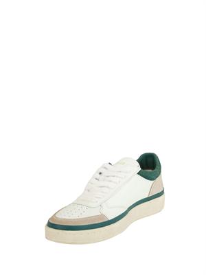 Sneakers Pads Ghoud Venice in pelle bianca e inserti verdi in UOMO