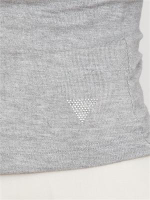 Maglia collo alto Guess Jeans donna in viscosa grigio in DONNA
