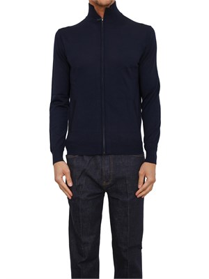 Maglia cardigan Guess Jeans in misto lana blu in UOMO