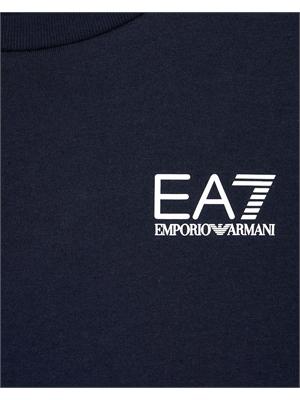 EA7 JUNIOR T-shirt Ea7 blu a maniche lunghe Core Identity Boy in puro cotone organico ASV in BAMBINO