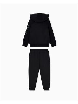 EA7 JUNIOR Tuta Ea7 nero Visibility Boy in misto cotone organico ASV in BAMBINO
