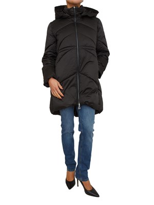 Piumino lungo donna Nenette in tessuto lucido nero in DONNA