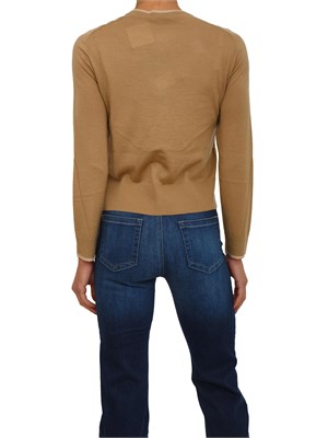 Cardigan Checca Nenette in pura lana merino cammello in DONNA