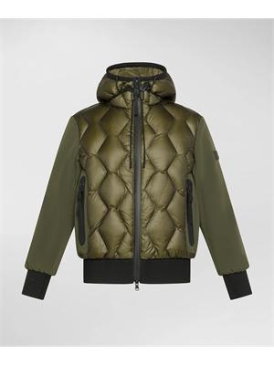 PEUTEREY BIMBO Bomber Peuterey verde in ripstop con trapunta rombi in BAMBINO