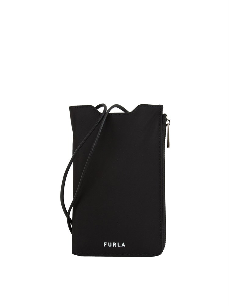 Portacellulare Furla Cosmo in tessuto nero