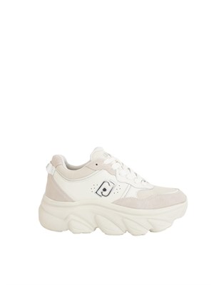 LIU JO Sneakers Liu-jo Steffy avorio in suede e rete in DONNA