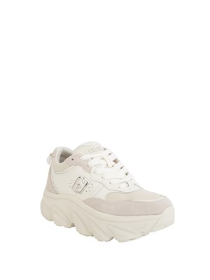 LIU JO Sneakers Liu-jo Steffy avorio in suede e rete in DONNA