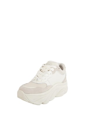 LIU JO Sneakers Liu-jo Steffy avorio in suede e rete in DONNA