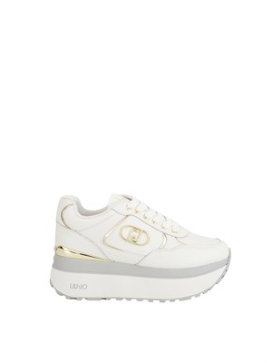 LIU JO Sneakers Liu-jo Plus super platform in pelle bianco in DONNA