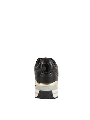Sneakers Liu Jo donna in pelle nera e dettagli in vernice tono su tono in DONNA