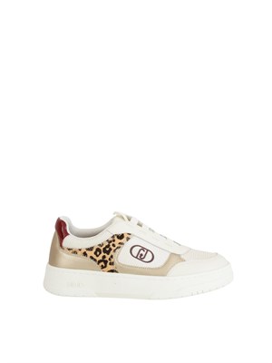 Slip-on Liu Jo donna in pelle con inserti laminati e cavallino animalier. in DONNA