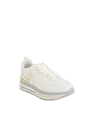 Sneakers Liu Jo donna in pelle bianca con dettagli in vernice tono su tono in DONNA