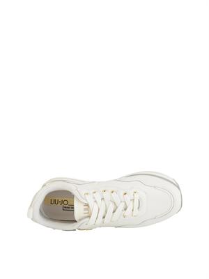 Sneakers Liu Jo donna in pelle bianca con dettagli in vernice tono su tono in DONNA