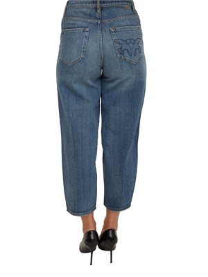 Jeans balloon Estelle di Pinko in denim blu in DONNA