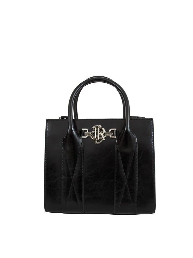 Borsa a mano John Richmond in pelle lucida nera