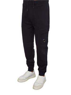 Pantalone tuta uomo C.P. Company in cotone blu in UOMO