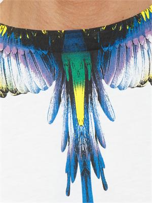 T-shirt County of Milan bianca stampa aquila multicolor in UOMO