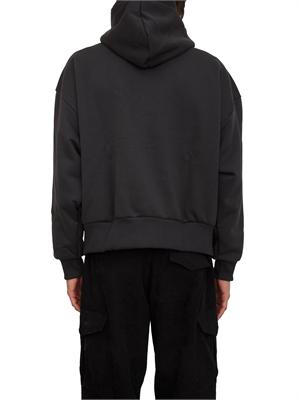 Felpa con cappuccio unisex GCDS grigia con stampa in UOMO