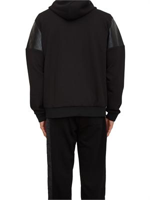 K.LAGERFELD Felpa uomo Karl Lagerfeld full zip con cappuccio in cotone nero in UOMO