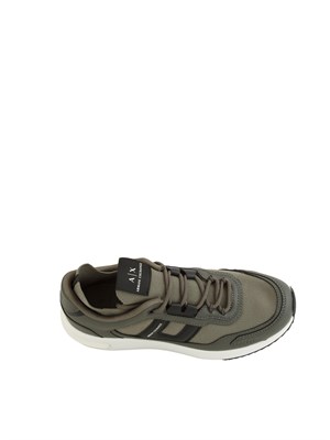 Sneakers uomo Armani Exchange in tessuto tecnico verde in UOMO