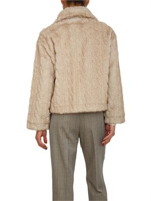 Cappotto corto Marielies Kocca doubleface beige a trecce in DONNA