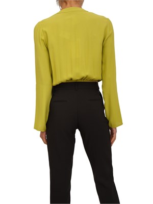 Body Elisabetta Franchi  in georgette verde lime in DONNA