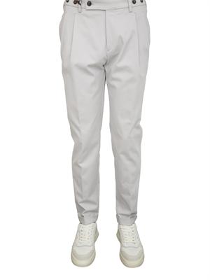 Pantaloni Barber Berwich in cotone mano calda grigio chiaro in UOMO