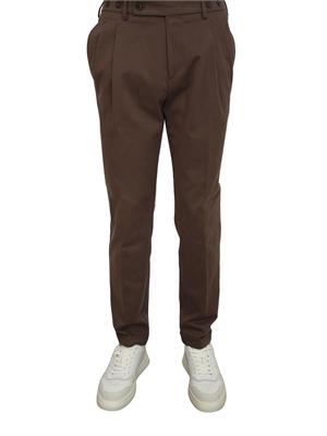 Pantaloni Barber Berwich in cotone mano calda marrone in UOMO