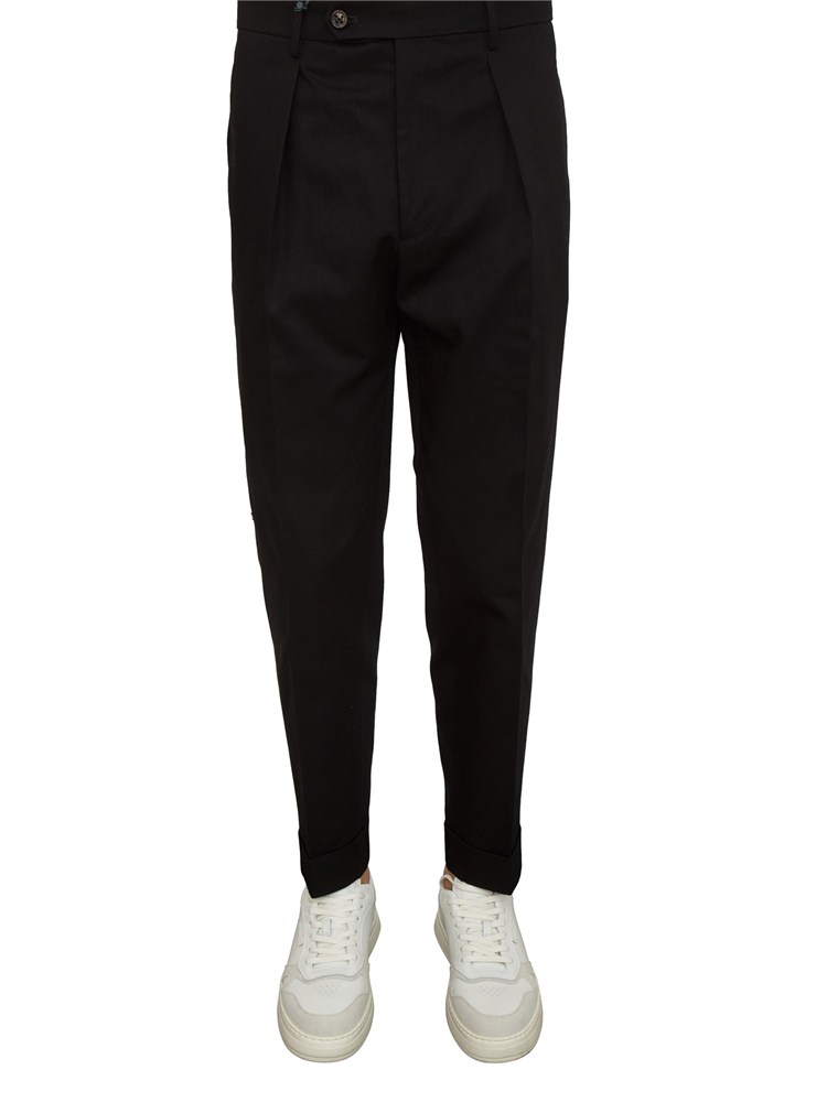 Pantaloni Chiaia Berwich in twill di cotone neri