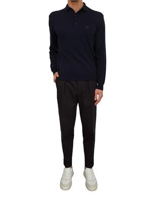 Pantaloni Chiaia Berwich in twill di cotone blu in UOMO