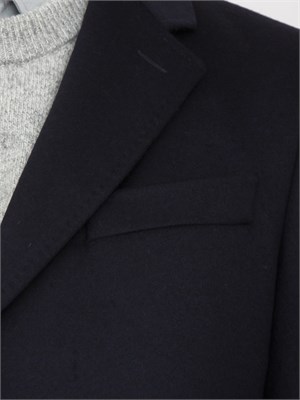 Cappotto Boss uomo in cashmere e lana blu in UOMO