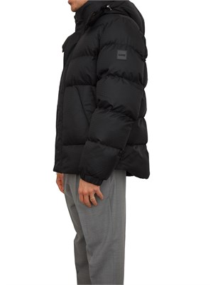 Giubbotto nero Boss uomo in tessuto idrorepellente in UOMO