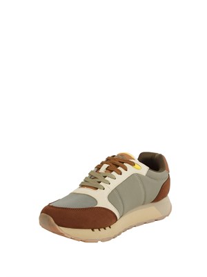 Sneaker uomo Aeronautica Militare in ecopelle verde in UOMO