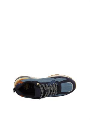 sneaker uomo Aeronautica Militare in ecopelle blu denim in UOMO