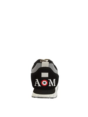 Sneakers uomo Aeronautica Militare in tessuto tecnico grigio e inserti suede in UOMO