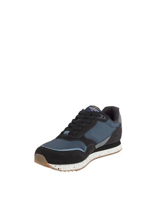Sneakers uomo Aeronautica Militare in tessuto tecnico blu con inserti suede in UOMO
