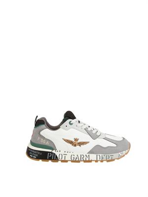 Sneaker uomo Aeronautica Militare in ecopelle bianca in UOMO