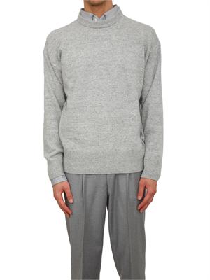 Maglia Boss uomo in lana vergine grigia in UOMO