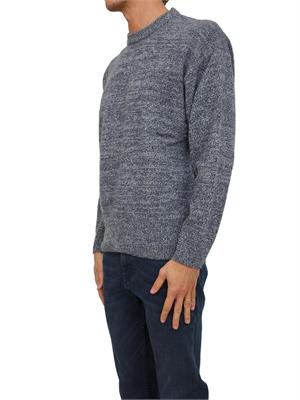 Maglia Boss uomo in lana vergine blu in UOMO