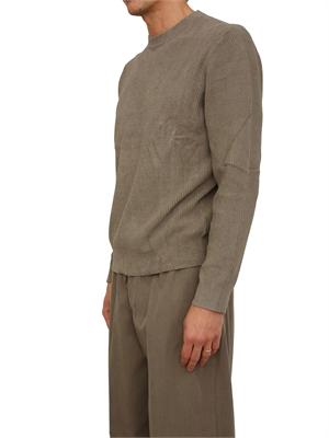 Maglia Boss uomo in misto viscosa effetto velluto verde in UOMO
