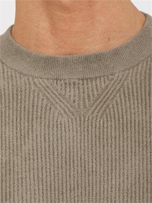 Maglia Boss uomo in misto viscosa effetto velluto verde in UOMO