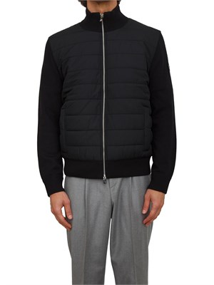 Giubbino Boss uomo in lana e cotone nero in UOMO