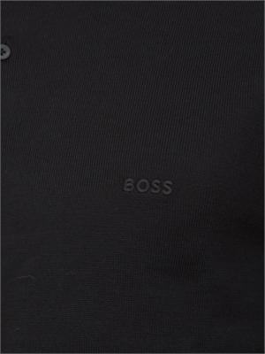 Polo maglia Boss uomo in lana vergine nera in UOMO