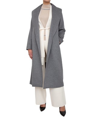 Pantaloni Marzia Max Mara in filato di viscosa punto tessuto bianco in DONNA