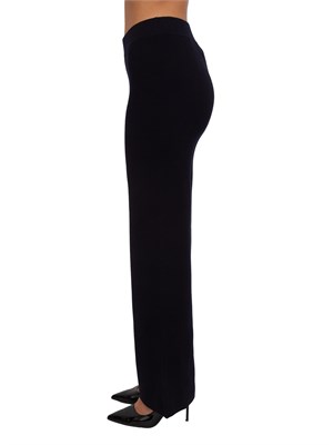 Pantaloni Marzia Max Mara in filato di viscosa punto tessuto blu in DONNA