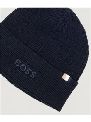 Berretto Boss uomo in misto lana blu in UOMO