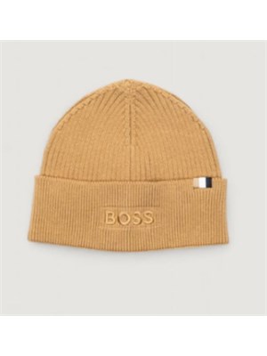 Berretto Boss uomo in misto lana cammello in UOMO